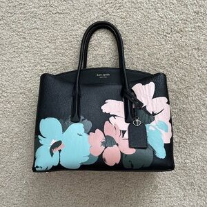 Kate Spade Margaux Brush Bloom Leather Small Satchel